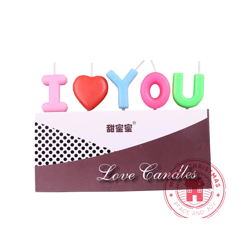 Happy Birthday Candle Pearl Gold Silver Purple Pink Letter Candle Lamp Creative Cake Baking Festival Decorative Products