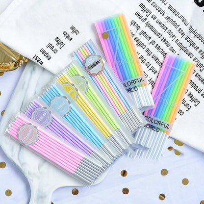 100 box Dream colorful color Candle Cake Party Birthday Party Festival Supplies Lovely Birthday Candles for Kitchen Baking Gifts