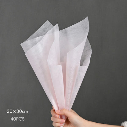 40pcs Cotton Flower Wrapping Paper – Bouquet Liner Sheets for Florist, Wedding &amp; Birthday Gifts