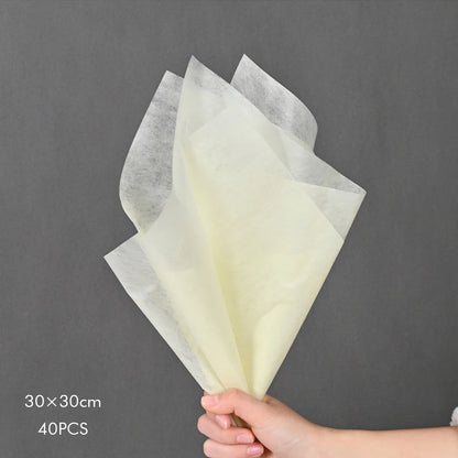 40pcs Cotton Flower Wrapping Paper – Bouquet Liner Sheets for Florist, Wedding &amp; Birthday Gifts