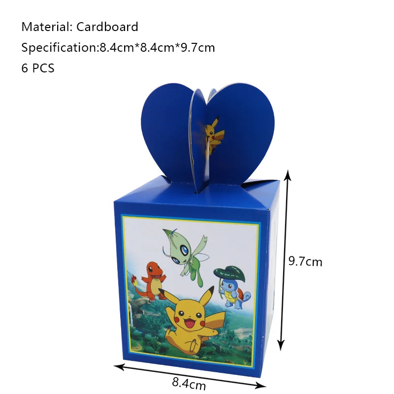 Pokemon Birthday Party Decoration Set – Pikachu Balloon, Banner &amp; Disposable Tableware for Kids