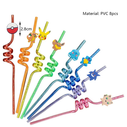 Pokemon Birthday Party Decoration Set – Pikachu Balloon, Banner &amp; Disposable Tableware for Kids
