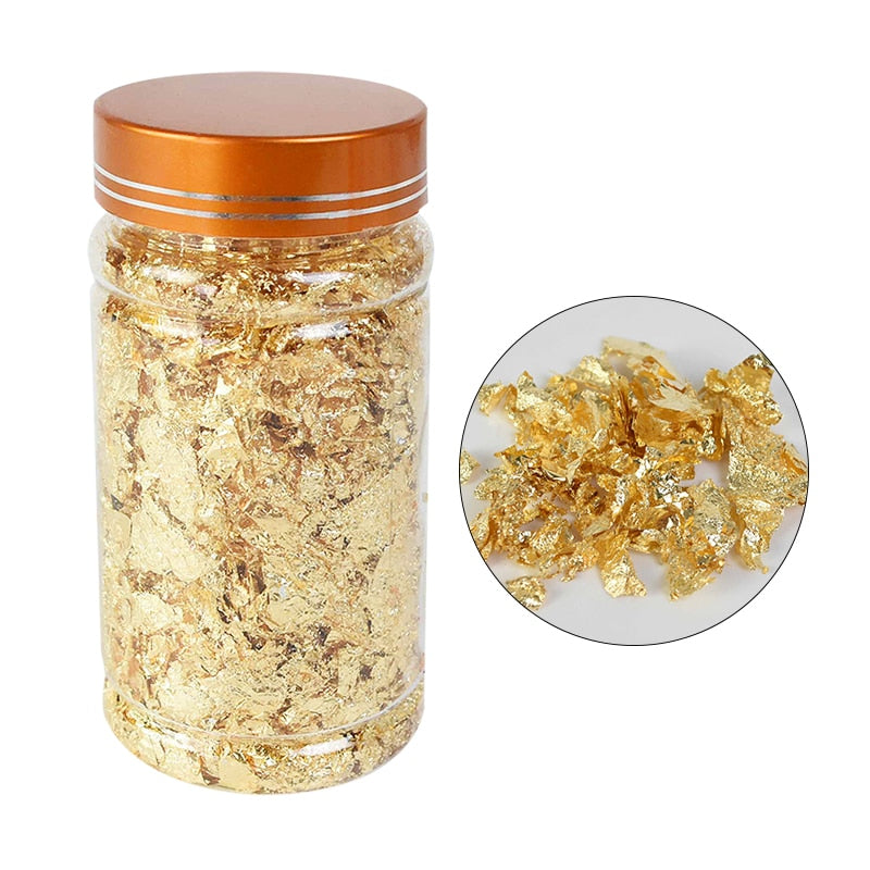 KINNO 100mg Edible Gold Flakes, Gold Edible Flakes, Edible Gold for Cakes,  Drinks, Cooking & Beauty Decorative, Skin Care - Buy Online - 365164034